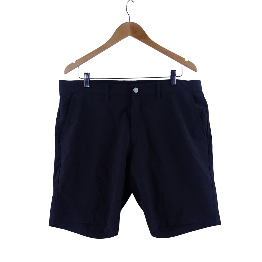 Primo Mens 36 Golf Shorts Black Performance Flat Front Casual Activewear